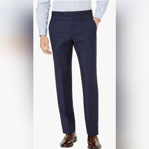 Lauren Ralph Lauren Men's 100% Classic Fit Blue Plaid Wool Pants. 36x32
